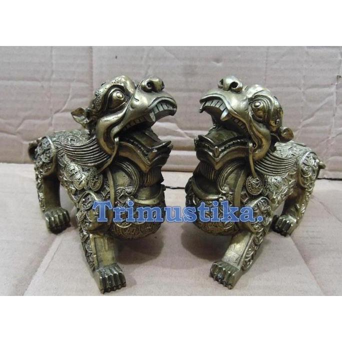 Patung Pie Xiu / Pi Yao Sepasang Fengshui Kuningan