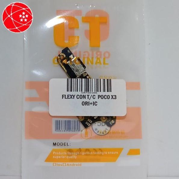FLEXIBLE CHARGER+CON HF+MIC XIAOMI POCO X3/X3 NFC ORI+IC