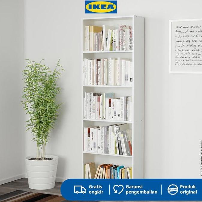 Terlaris Ikea Gersby Rak Buku Putih 60X180Cm Furniture