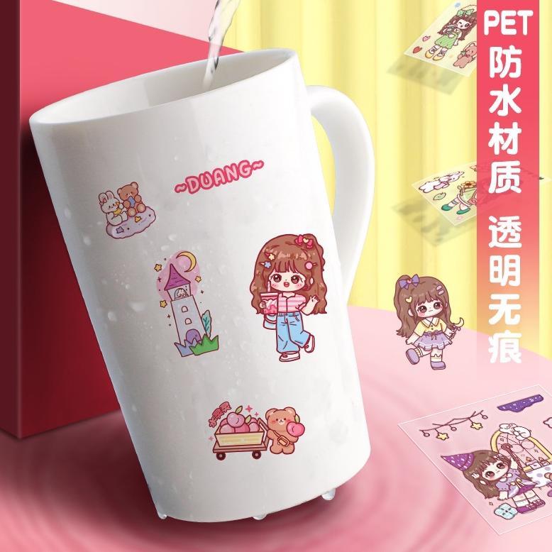 Stiker Masu 100 Lembar Nini Mochi Tea Time Lucu Sticker Korea Trend