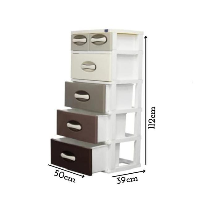 Terlaris Lemari 5 Susun Plastik Rak Kabinet Tingkat Rak Serbaguna Ckh-540 Modern Cxd 520 Lemari Susu