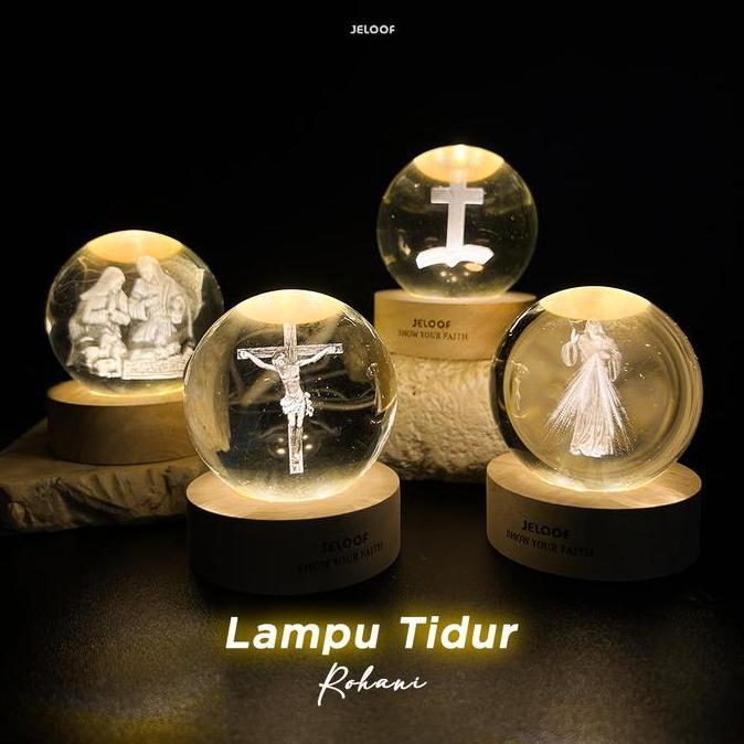 Lampu Tidur Salib Yesus Rohani | Glow Lamp | JELOOF