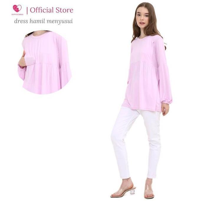 BAJU HAMIL / BAJU MENYUSUI / BAJU HAMIL KERJA / MUSLIMAH / KAMILA PINK