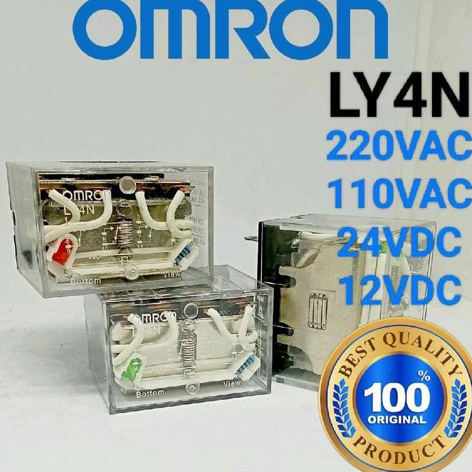 relay Omron ly4 ly4n 220vac original 10A 14kaki set socket/relay Omron ly4n relay ly4 relay 10a omro
