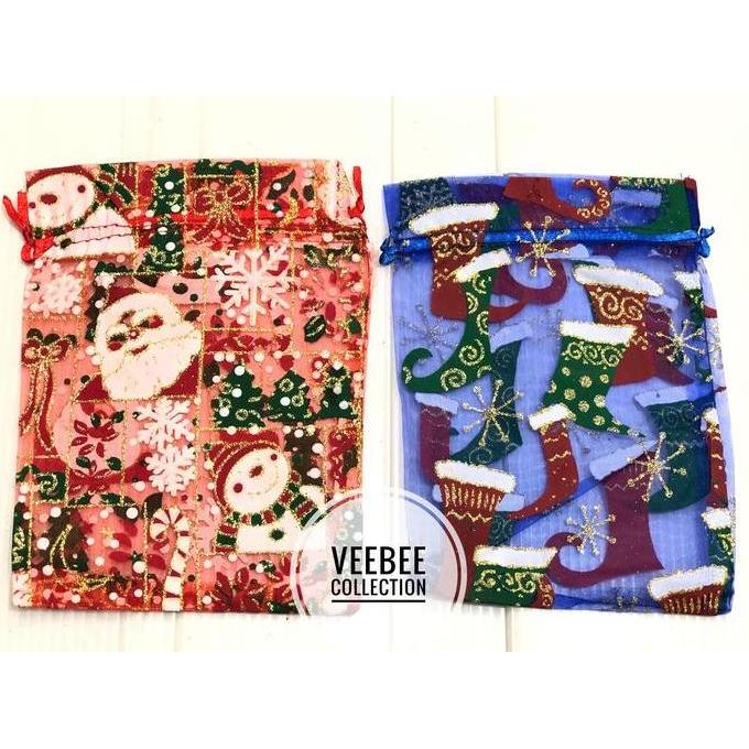 =====] Kantong tile natal 13x18cm/ kantong sovenir/tas tile/kantong serut