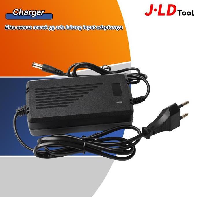 filhamseller - jld charger baterai cordless 21v-98v adaptor mesin bor impact