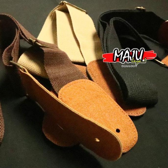 Strap Sabuk Gitar Dan Bass Hitam Fender Squier Ibanez Ltd Esp