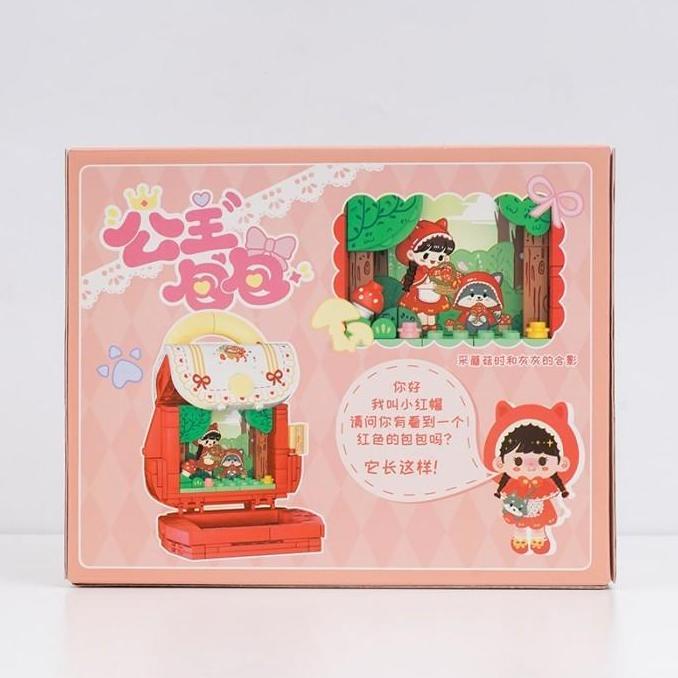 New- OhSome  Wekki Building Block Mainan Rakit Brick Blok Susun 3D DIY Cute Disney Bag Series / Balo