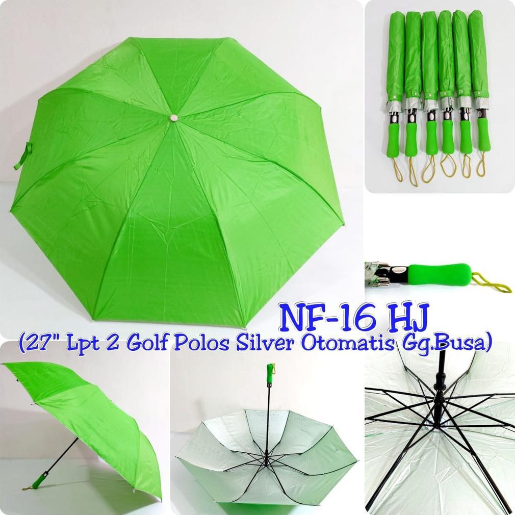 Nagoya Payung Golf Lipat Otomatis+Sarung / Payung Lipat Jumbo / Payung Golf Lipat Polos Warna Bisa D