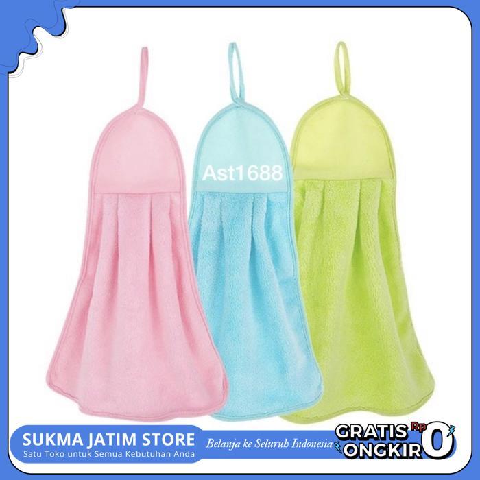 KAIN LAP TANGAN HAND TOWEL POLOS HANDUK SERBET GANTUNG WARNA HIJAU PINK BIRU HOT SALE