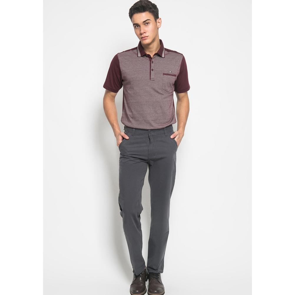 Grosir Lgs - Celana Panjang Chinos - Regular Fit - Casual Celana - Polos - Abu - Cct.501.030.003.C