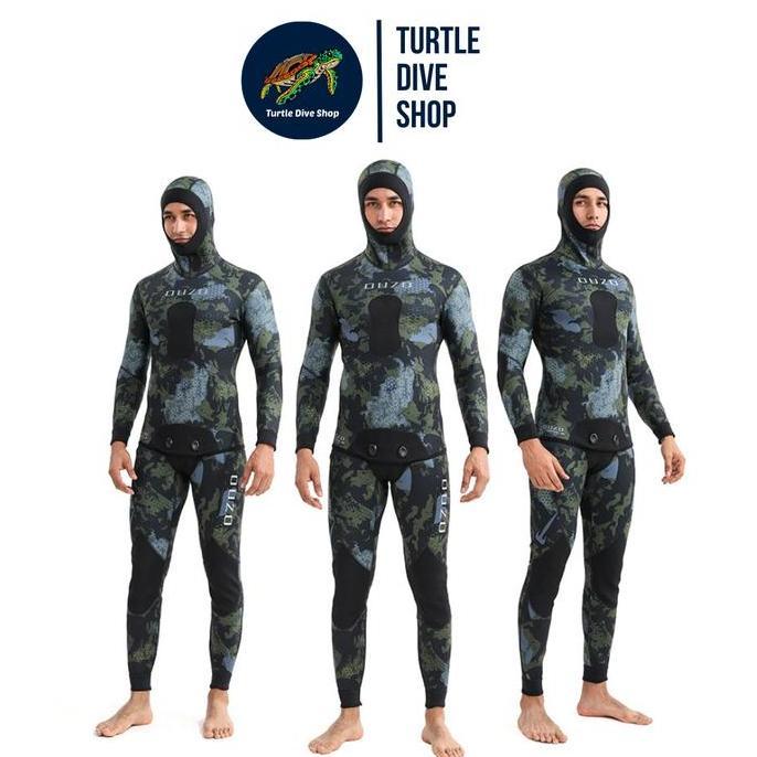 Murah Wetsuit OUZO 3MM Neoprene / Wetsuit Two-piece Camouflage /  Baju Selam Non COD