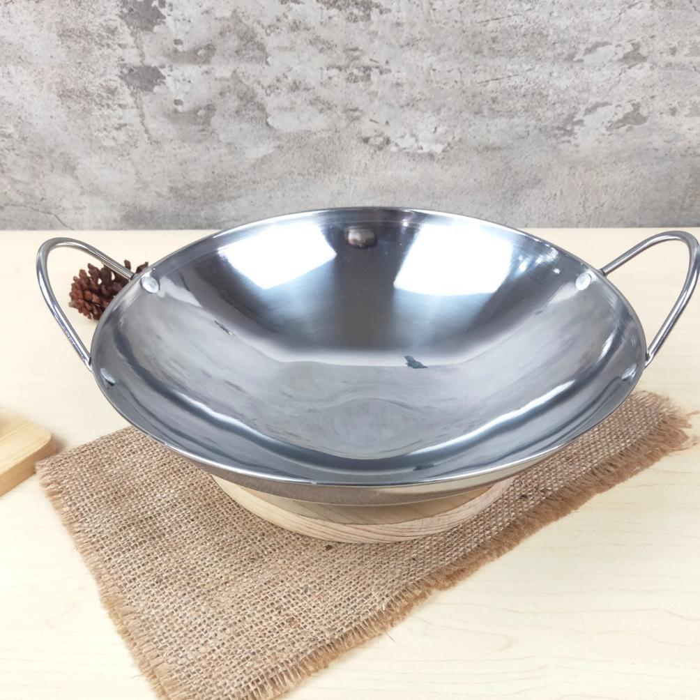 Bisa Cod Wajan Mini Stainless Steel / Kuali Mini Katel Bar Penggorengan Kecil / Kuali Serabi / Kuali