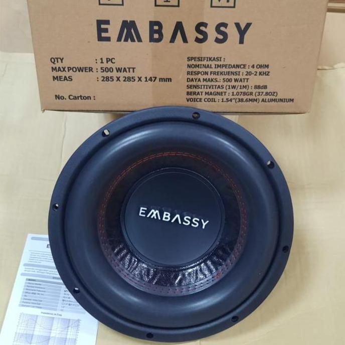 Sale Subwoofer Embassy 10 Inch Double Coil Es-1044