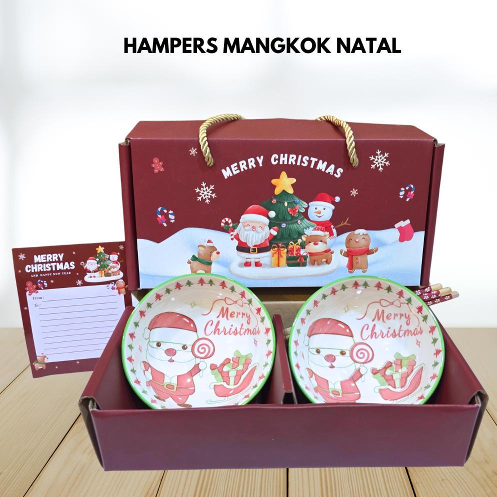BANMOTSTORE BOXOFSEASON Mangkok Set Keramik Kado Natal / Hampers Natal Mangkok Set