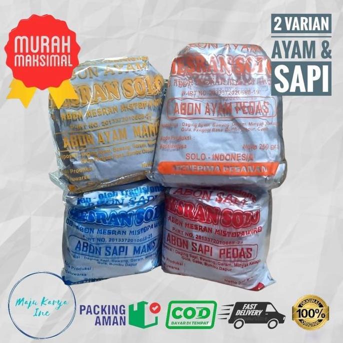 Abon Mesran Sapi Ayam 250 gram Asli Solo