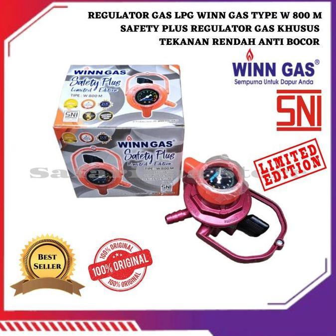 BEBAS ONGKIR - REGULATOR ANTI BOCOR KOMPOR GAS LPG WINN GAS W 800 METER SAFETY PLUS