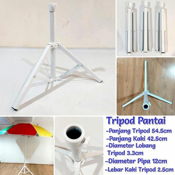 kaki tripod payung pantai ukuran Besar dan ukuran kecil ASLI