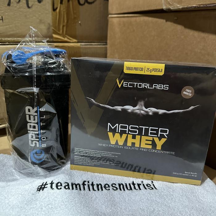 New master whey 12 sachet vectorlabs suplemen fitness susu gym otot