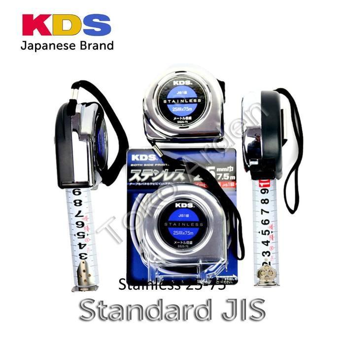Meteran Kds Stainless 25 (Ss 2575) / Kds Measuring Tape - Japan Original Dan Terpercaya