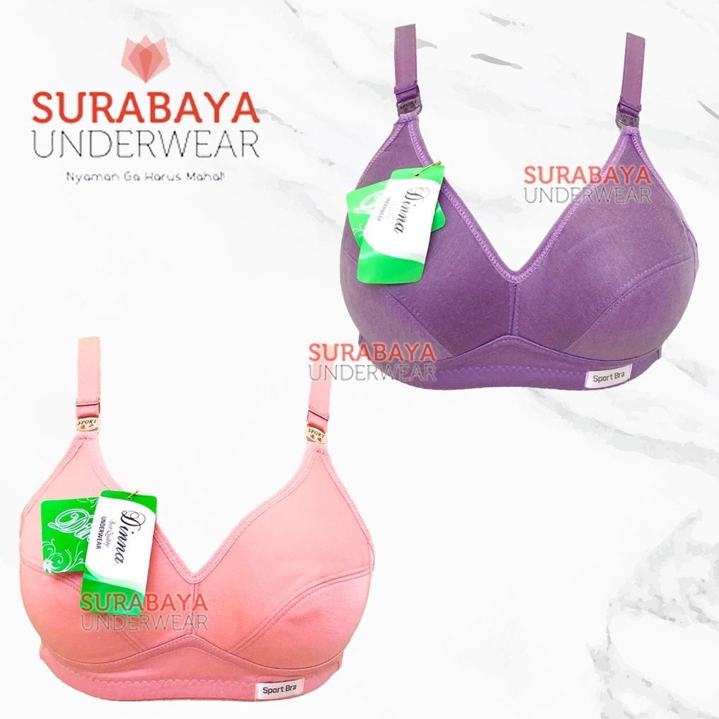 Kualitas Tertinggi Sport Bra Katun Nyaman Buat Sehari Hari Size Besar Merk Dn (Size 34-46) Kualitas 