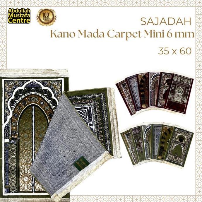 Sajadah Kano Mada Carpet Mini 35X60 Tebal 6Mm/Sajadah Mini/Sajadah Saudi/Sajadah Madinah/Sajadah Lem