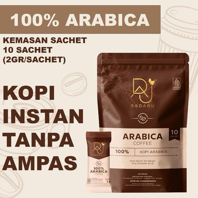 QOHAHRUNS - KOPI BADARU 1 SACHET ARABIKA ESPRESSO INSTAN