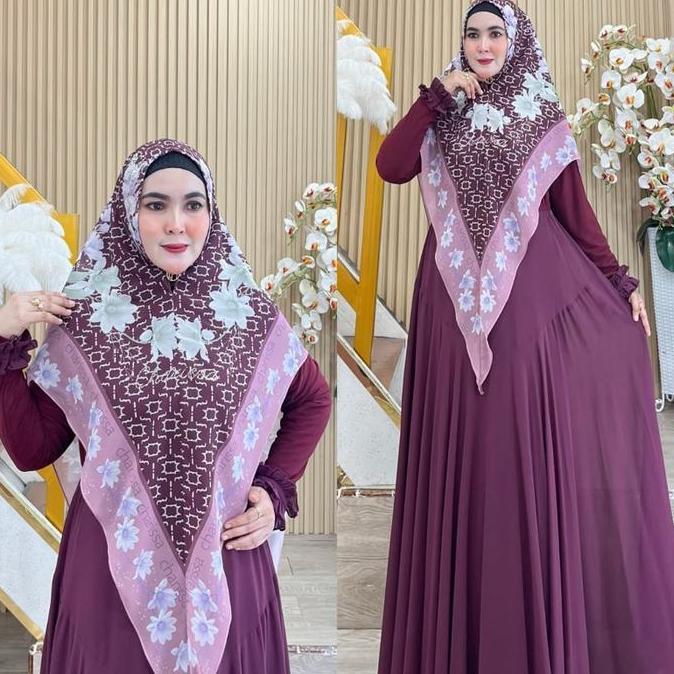 Khaira Series Set Syari Cantik Mewah Premium | Charissa Syari | Gamis Cantik Mewah Murah