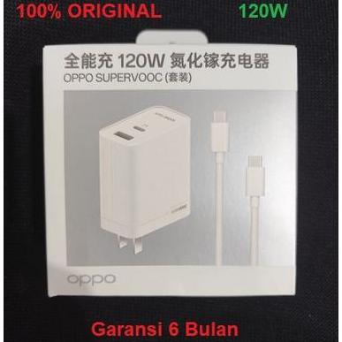 Ready OPPO 120W Charger SUPERVOOC 120W GaN 2 Port + Cable Original