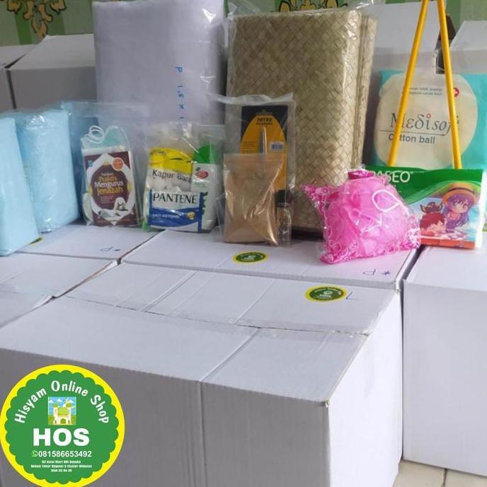 Set Lengkap Pengurusan Jenazah | Kain Kafan Siap Pakai untuk Laki-Laki