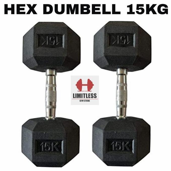 Terlaris Hexagonal Hex Dumbell Dumbell 15Kg 15 Kg Kilogram Set Barbell Barbel