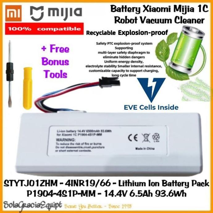 Ready Batre / Baterai / Battery Xiaomi Mijia 1C / 2C Robot Mop Cleaner 14.4V