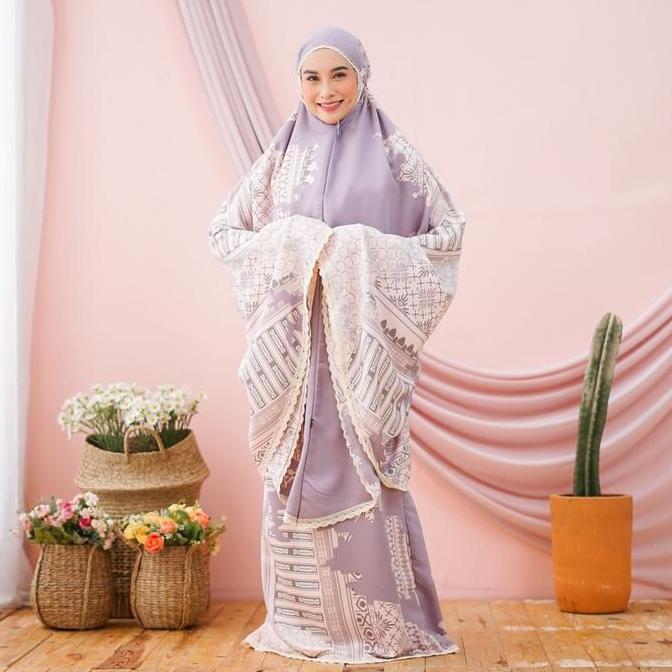 Mukena Dewasa Maxmara Luxury Premium Terbaru Motif Printing Mewah