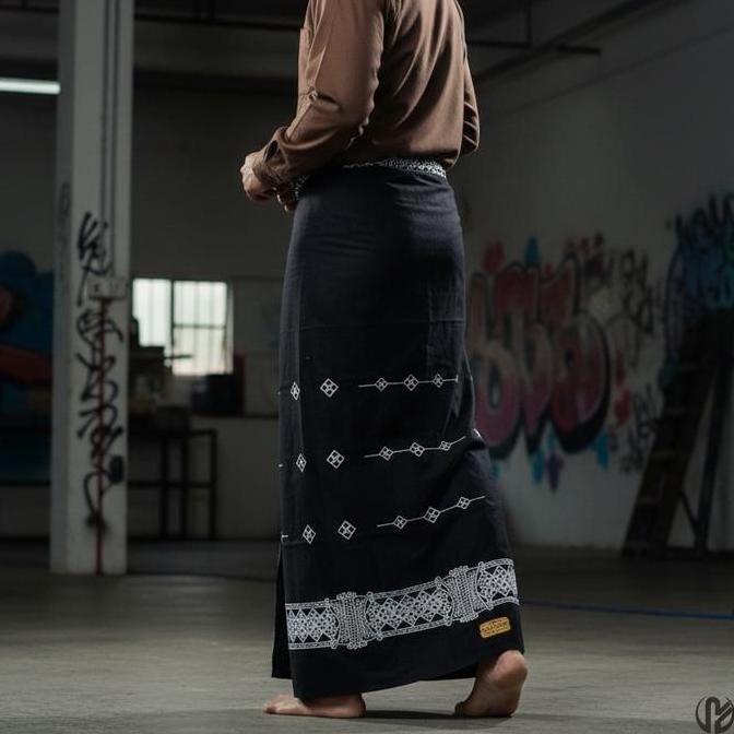 wadimor - Sarung Bordir Pintu Aceh hitam gold silver putih coklat Katun Dewasa Nyaman Motif Mewah Mu