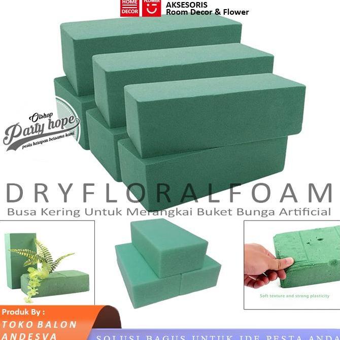 langsung order saja] Flower Foam Buket Bunga / Busa Bunga Hijau Kering Busa Merangkai Bunga