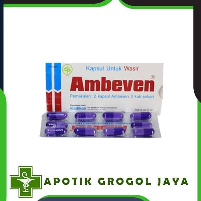Ready stock Ambeven Strip Isi 2 Kapsul Obat Original Medikon murah