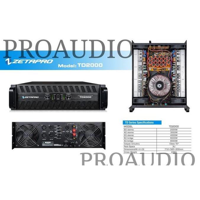 Power Amplifier Zetapro TD2000 / TD 2000 / TD-2000 Original