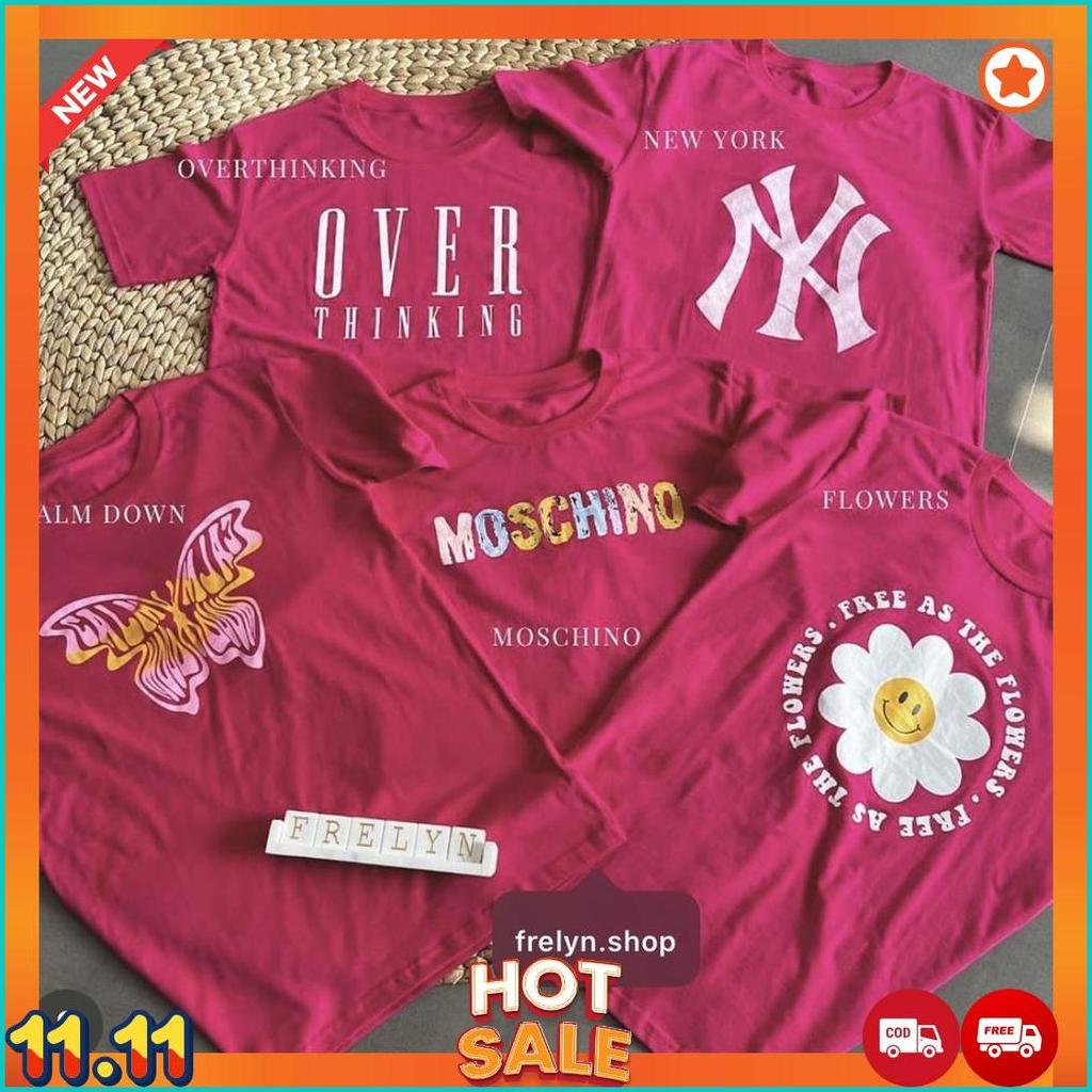 Fuschia Pink Fanta Collection L Baju Kaos Tshirt Tumblr Tee Oversize Jumbo Daisy Ny Cod