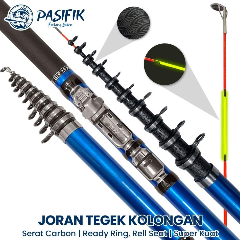 Joran Tegek Kolong Telescopic Carbon Fiber Composite Action Medium Reel Seat Set Tokos Fiber Panjang