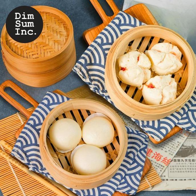 Paket Kombo Pao Dimsum Inc - Dao Sao Pao + Char Siu Pao ( Bakpao Kacang Merah / Bakpau Kacang Merah 