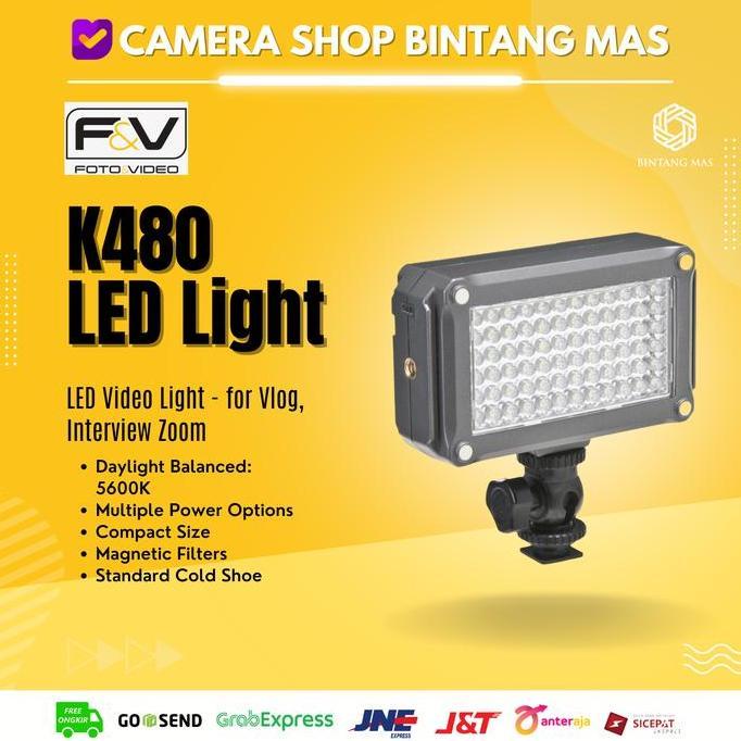 TERBARU F&V K480 Compact LED Video Light - Vlog Interview Zoom PROMO