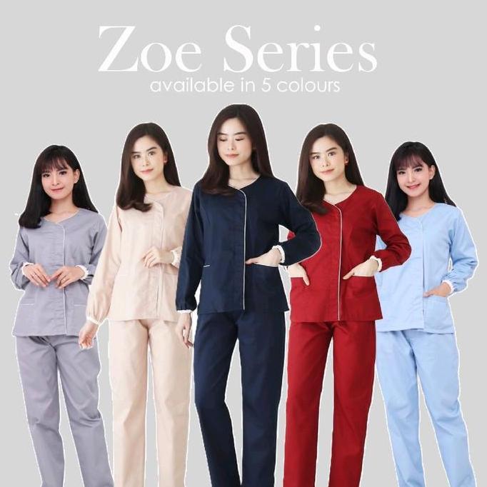 NEW [RENNE] BAJU SERAGAM SUSTER ZOE LONG SLEEVE / SERAGAM BABY SITTER JUMBO / SERAGAM NANNY BIG SIZE
