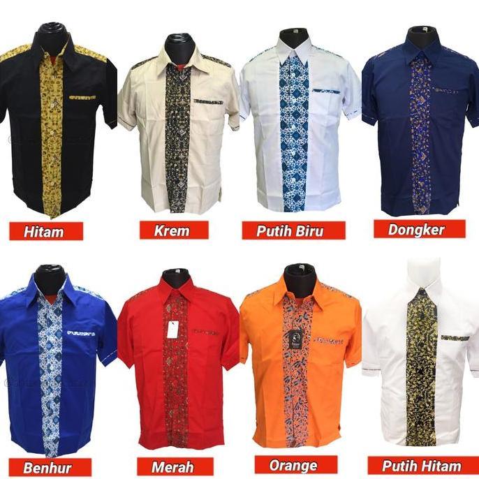 NEW KEMEJA SERAGAM BATIK , BAJU KERJA BATIK , SERAGAM KOMBINASI BATIK , SERAGAM BATIK , BAJU RESTORA