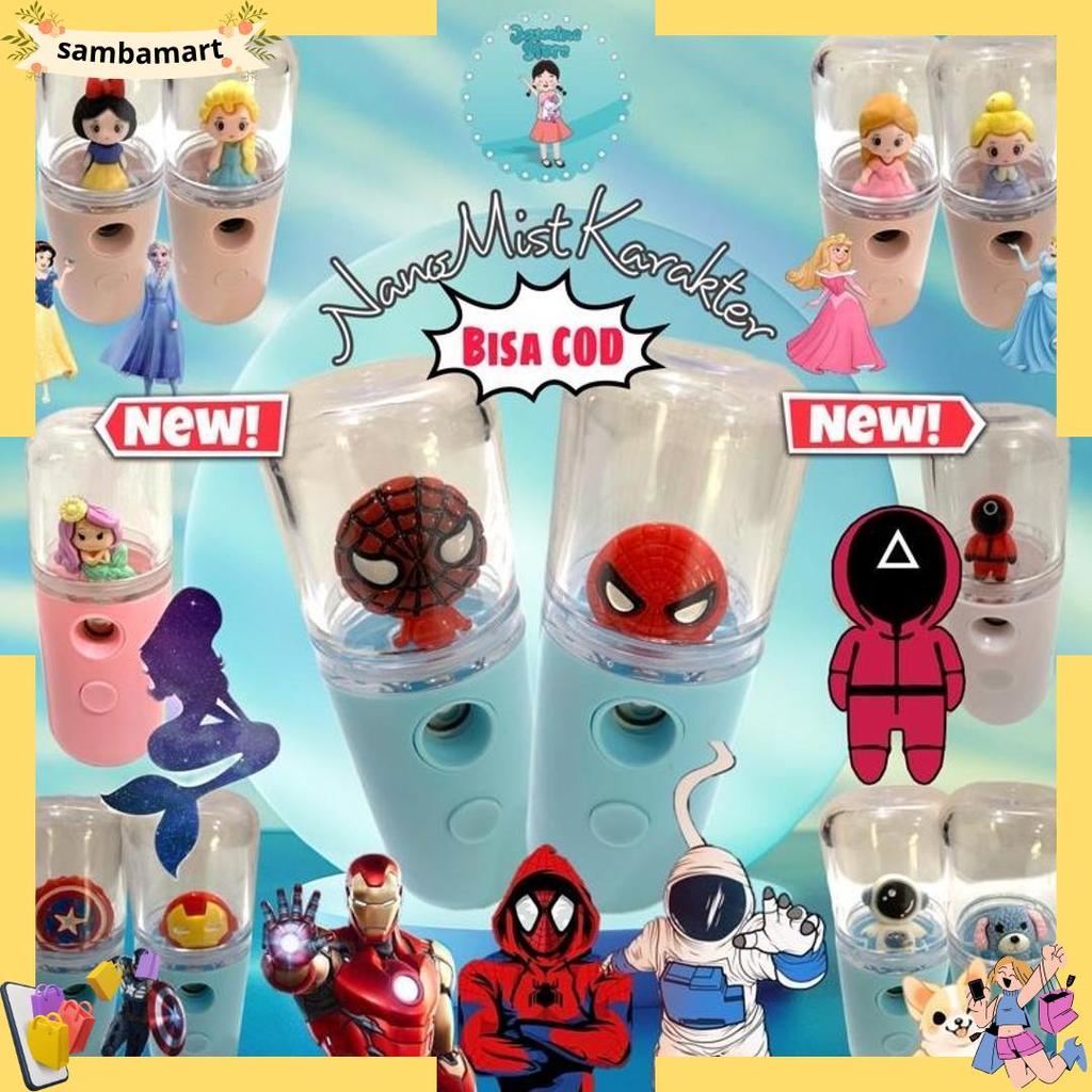 Grosir Nano Spray Mini Karakter/Nano Mist Spray Portable/Nano Spray Pelembab Wajah Dan Disinfektan/S