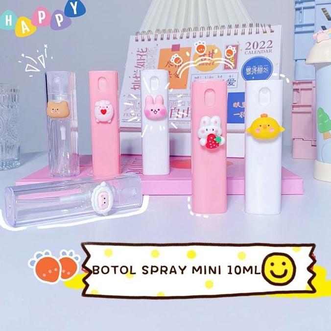 New- Botol spray mini portable 10ml motif kartun lucu untuk parfum