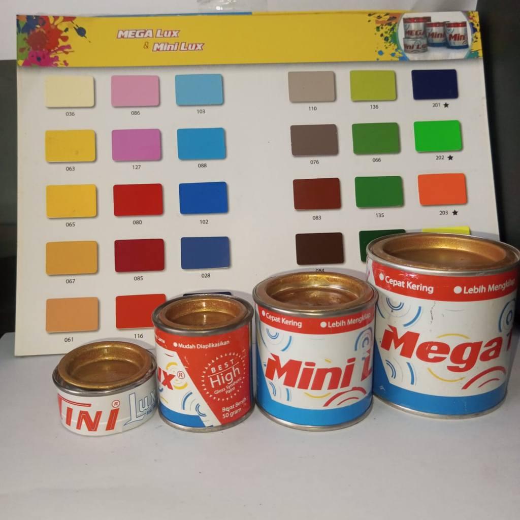cat kayu dan besi warna gold warna emas 25 gram