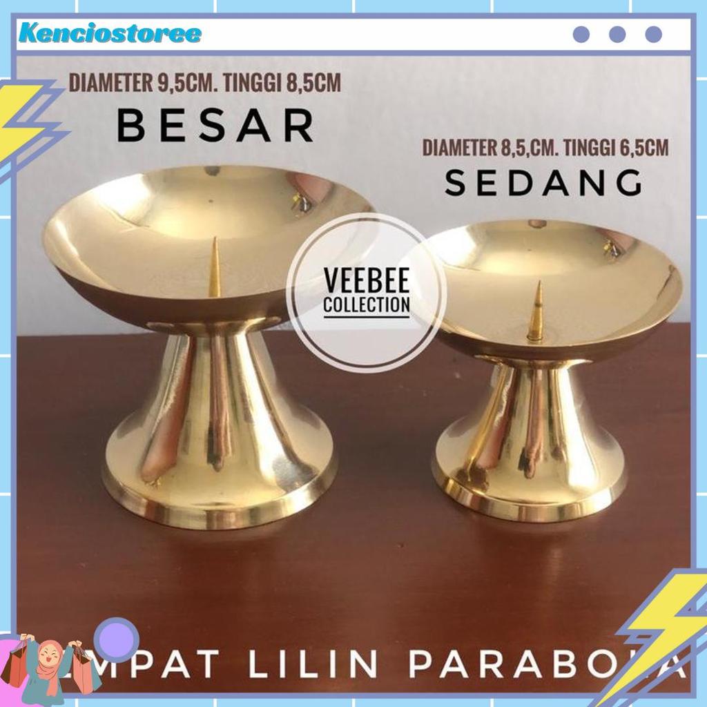 Original Tempat Lilin Kuningan Parabola/ Tempat Lilin Kuningan/ Tempat Lilin Altar