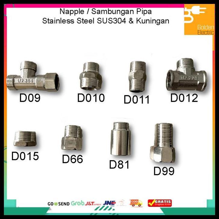 DOUBLE NEPEL NAPPLE T L SOCK DRAT LUAR SOK SAMBUNGAN KRAN KERAN AIR