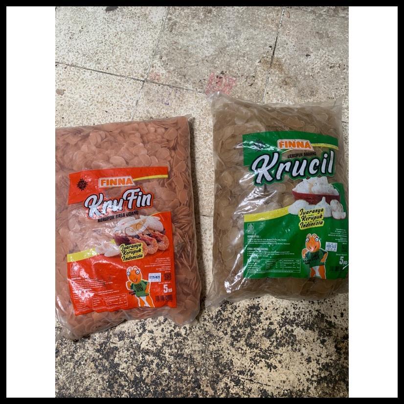 KERUPUK MENTAH UDANG/BAWANG KRUFIN DAN KRUCIL EXP 2027 FINNA RASAUDANG 1 BAL ISI 5 KG