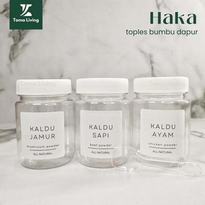New- Toples Bumbu Dapur 200 ML Free Label dan Sendok - Jar Bumbu Dapur